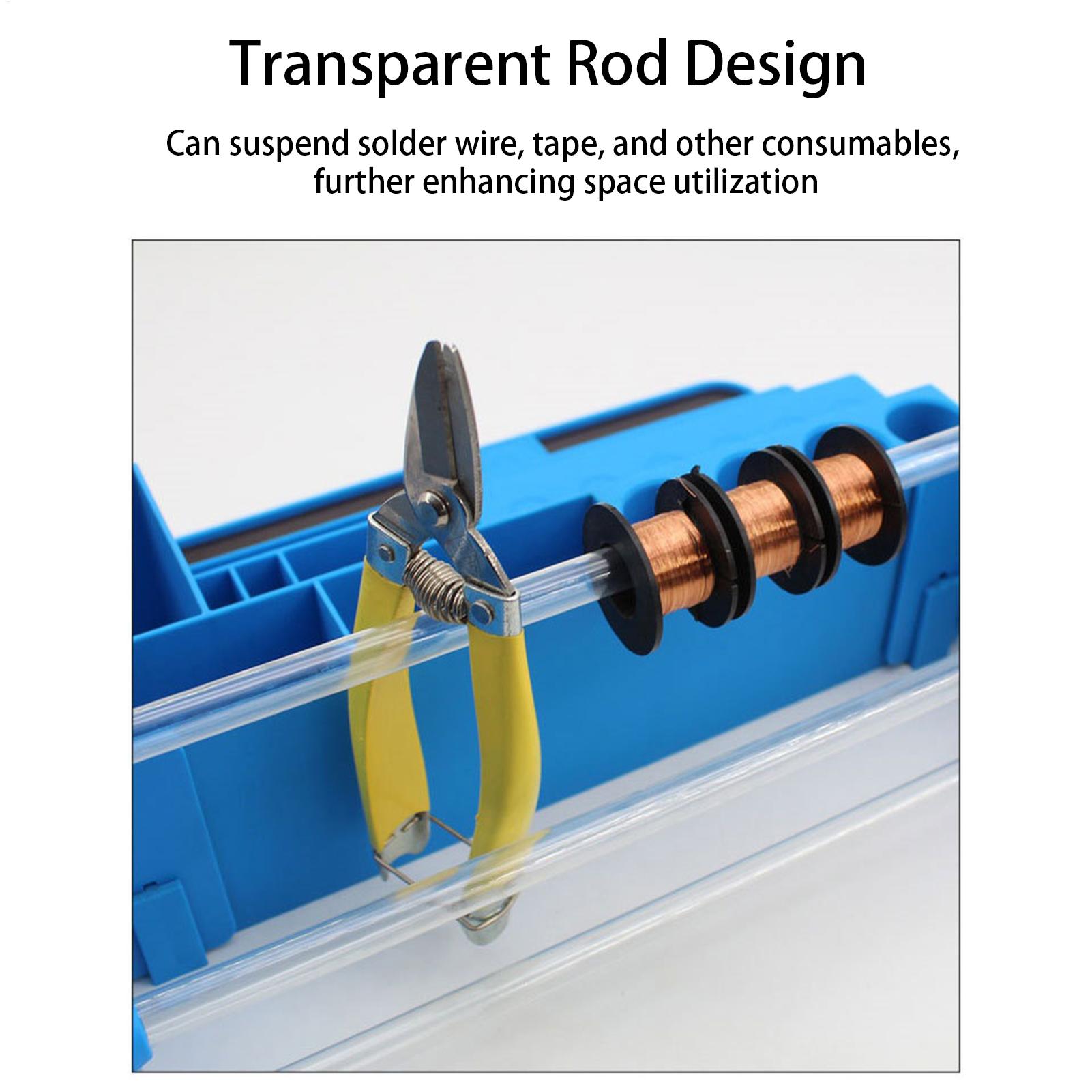Electronics Repair Shop - Screwdriver Holder Heavy-Duty Multi-Compartment Space-Saving Electronics