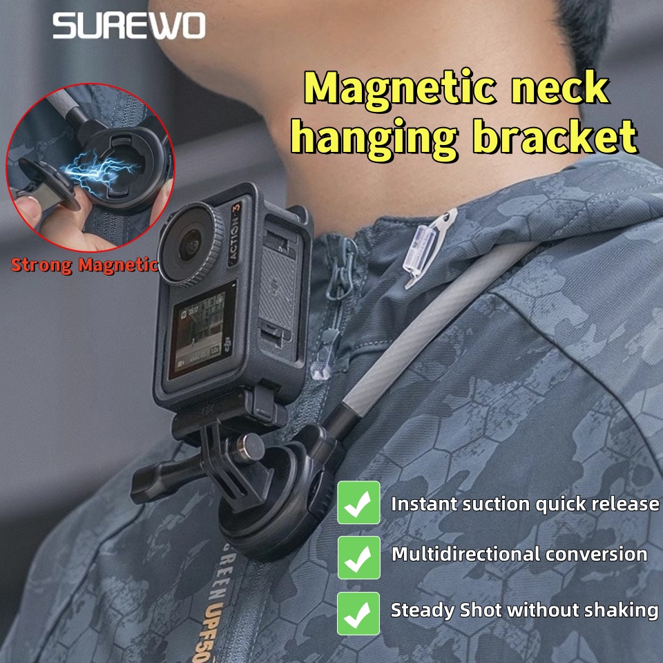 SUREWO Magnetic Quick Release  - đánh giá và giá Gopro Action Camera Hero 12 Black