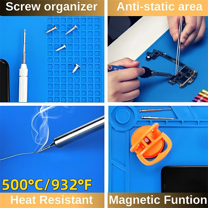 Silicone Soldering Mat ESD Ant - đánh giá và giá Electronic Repair Tutorial